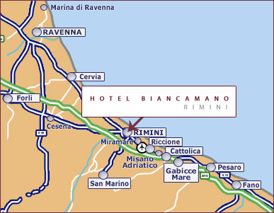 Hotels Rimini, Mappa